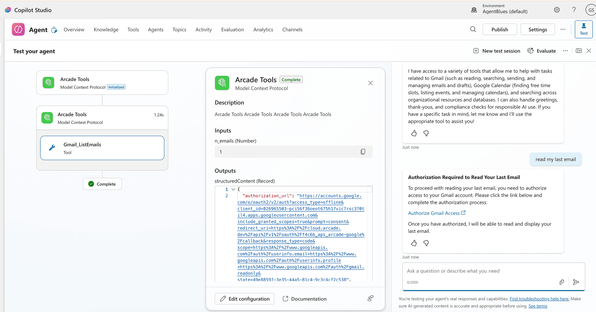 Step 4: Chat with your agent using Arcade tools